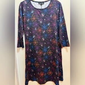 Dress Works - Multi-Colored Spiders & Webs Dress (NWOT) - perfect 4 Halloween!